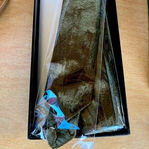 Baltic Born Velvet Tie Olive - worn once